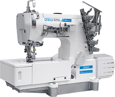 QS-500D-01 energy saving flat bed direct drive high speed interlock industrial sewing machine