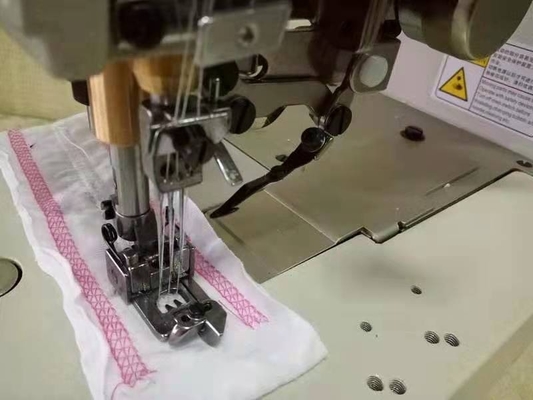 QS-500D-01 energy saving flat bed direct drive high speed interlock industrial sewing machine