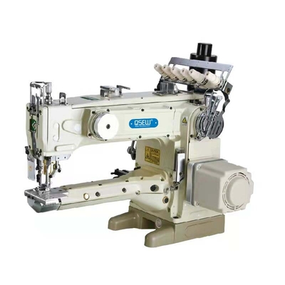 Machine à grande vitesse de couplage de fil de six-fil de quatre-aiguille d'entraînement direct de bras de QS-1500DL-UT-37long avec le moteur servo compact avec